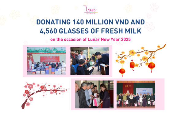 140 million VND and 4,560 cups of TH True MILK donated on the occasion of Lunar New Year 2025